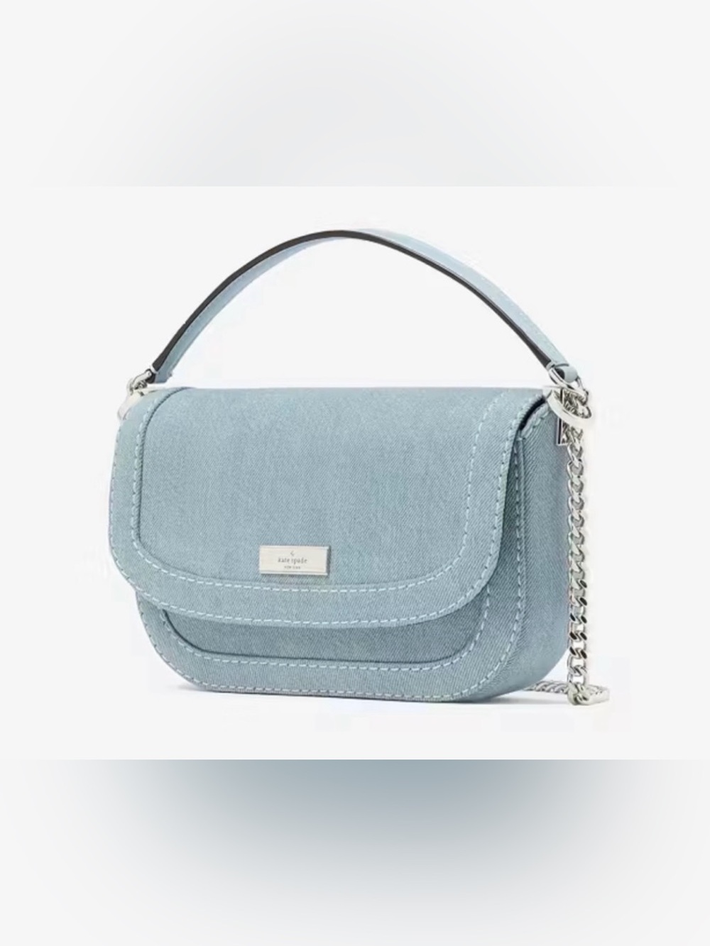 Kate Spade New York ♠️ Krista Denim Top-Handle Crossbody Bag NWOT 🌟 - Picture 2 of 8